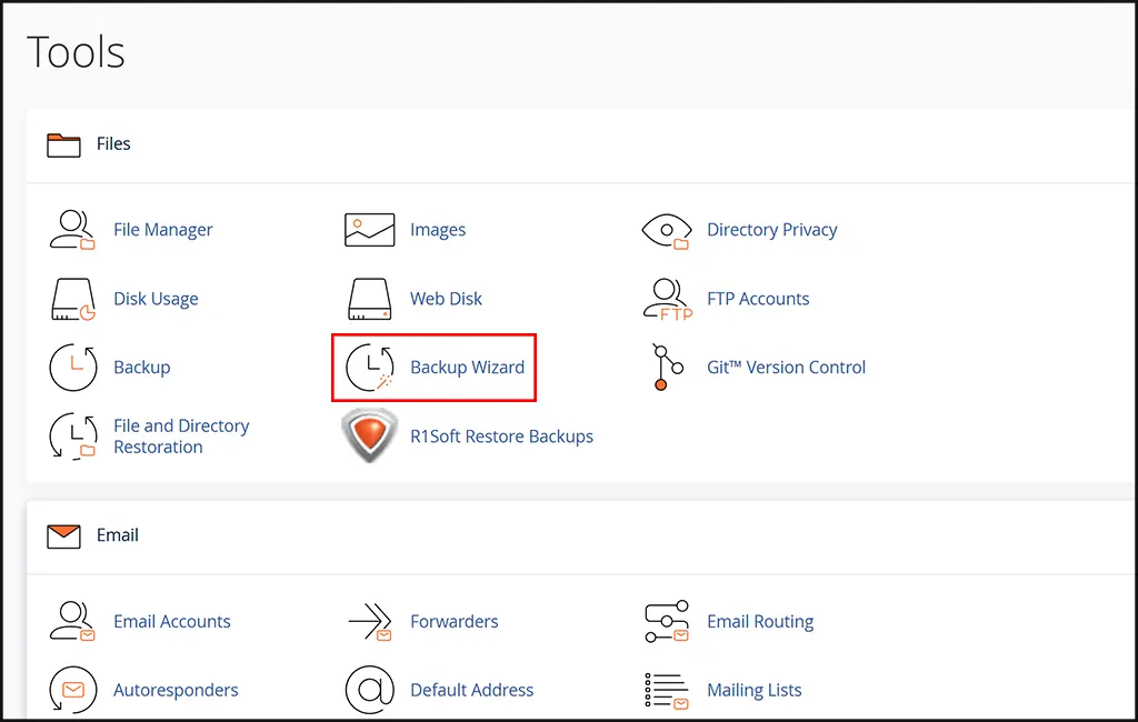 Backup your website