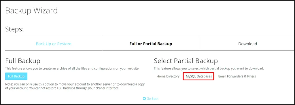 Backup your website